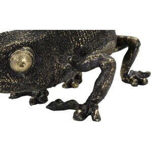 Mauro Ferretti lampada da tavolo lucertola E14 37,5x16,5x22 cm nero oro