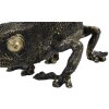Mauro Ferretti lampada da tavolo lucertola E14 37,5x16,5x22 cm nero oro