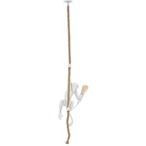Mauro Ferretti plafoniera monkey E27 Ø 27x32x60 cm bianco marrone