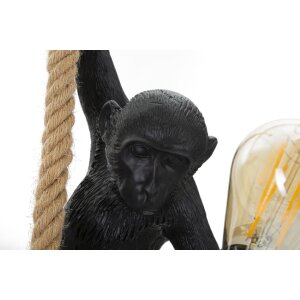Mauro Ferretti plafoniera monkey E27 Ø 27x32x60 cm nero marrone