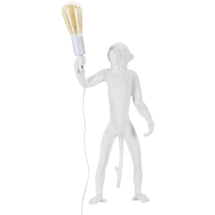 Mauro Ferretti lampada da tavolo monkey E27 Ø 26x34x55 cm bianco