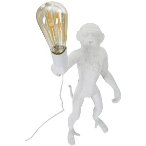 Mauro Ferretti lampada da tavolo monkey E27 Ø 26x34x55 cm bianco