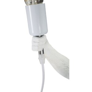 Mauro Ferretti lampada da tavolo monkey E27 Ø 26x34x55 cm bianco
