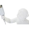 Mauro Ferretti lampada da tavolo monkey E27 Ø 26x34x55 cm bianco