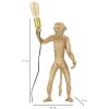 Mauro Ferretti lampada da tavolo monkey E27 Ø 26x34x55 cm oro