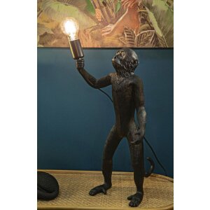 Mauro Ferretti lampada da tavolo monkey E27 Ø 26x34x55 cm nero