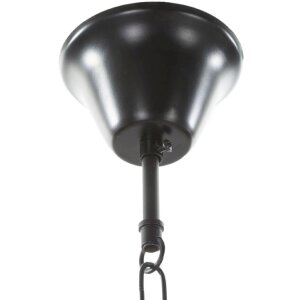 Mauro Ferretti plafoniera cerchio in corda 6 luci E27 Ø 64x90 cm marrone nero