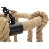 Mauro Ferretti plafoniera cerchio in corda 6 luci E27 Ø 64x90 cm marrone nero