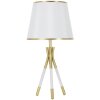 Mauro Ferretti lampada da tavolo Triply E27 Ø 28x57 cm bianco oro