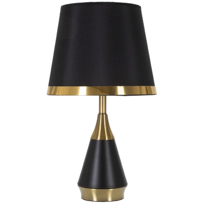 Mauro Ferretti lampada da tavolo Blacky E27 Ø 28x50 cm oro nero