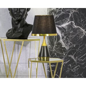 Mauro Ferretti lampada da tavolo Blacky E27 Ø 28x50 cm oro nero