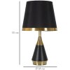 Mauro Ferretti lampada da tavolo Blacky E27 Ø 28x50 cm oro nero