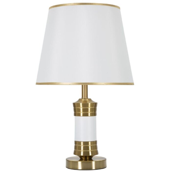 Mauro Ferretti lampada da tavolo Whity E27 Ø 31x52 cm bianco oro