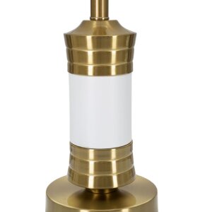 Mauro Ferretti lampada da tavolo Whity E27 Ø 31x52 cm bianco oro