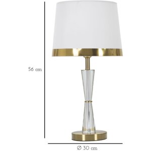Mauro Ferretti lampada da tavolo Kristal E27 Ø 30x56 cm oro bianco