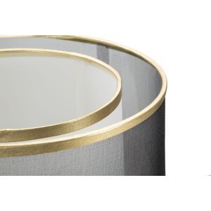 Mauro Ferretti lampada da tavolo livelli E27 Ø 25x48 cm oro nero