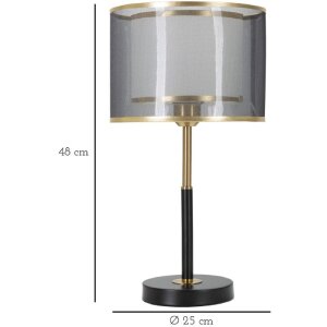Mauro Ferretti lampada da tavolo livelli E27 Ø 25x48 cm oro nero