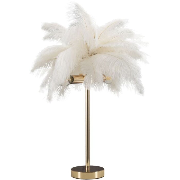 Mauro Ferretti lampada da tavolo palma 2 luci E14 Ø 40x55 cm oro bianco