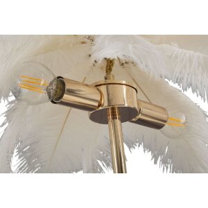 Mauro Ferretti lampada da tavolo palma 2 luci E14 Ø 40x55 cm oro bianco