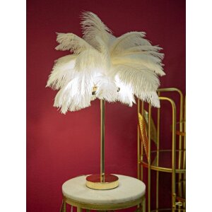 Mauro Ferretti lampada da tavolo palma 2 luci E14 Ø 40x55 cm oro bianco
