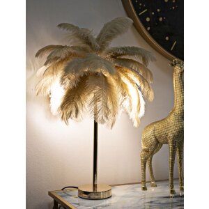 Mauro Ferretti lampada da tavolo palma 2 luci E14 Ø 55x60 cm oro cammello
