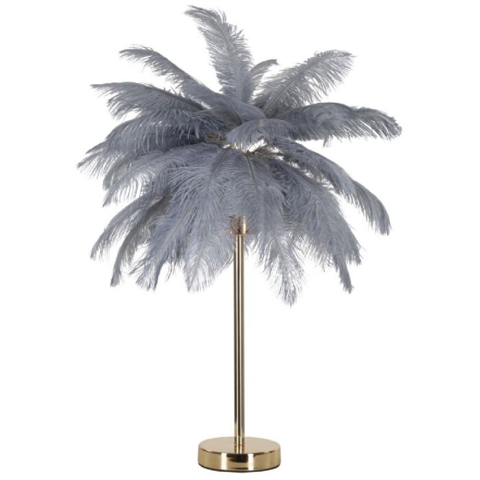 Mauro Ferretti lampada da tavolo palma 2 luci E14 Ø 55x60 cm grigio oro