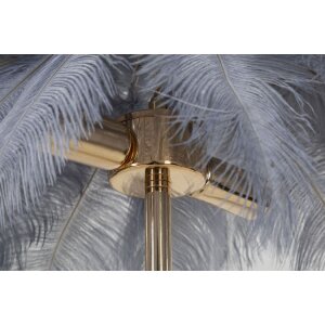 Mauro Ferretti lampada da tavolo palma 2 luci E14 Ø 55x60 cm grigio oro