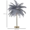 Mauro Ferretti lampada da tavolo palma 2 luci E14 Ø 55x60 cm grigio oro