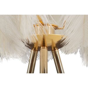 Mauro Ferretti lampada da tavolo a piuma E27 Ø 40x60 cm bianco oro