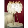 Mauro Ferretti lampada da tavolo a piuma E27 Ø 40x60 cm bianco oro