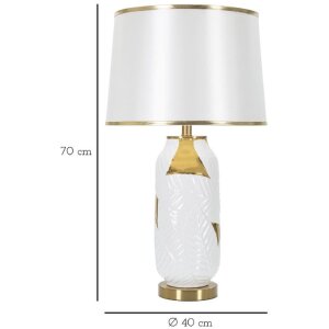 Mauro Ferretti lampada da tavolo in ceramica E27 Ø 40x70 cm oro bianco
