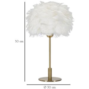 Mauro Ferretti lampada da tavolo sfera a molla E27 Ø 30x50 cm oro bianco