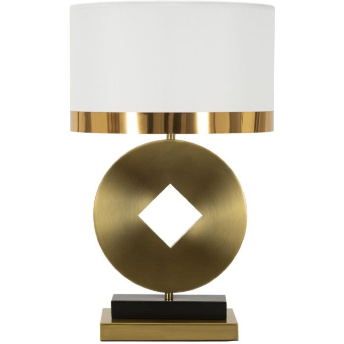 Mauro Ferretti lampada da tavolo Coin E270 Ø 30x53 cm bianco oro
