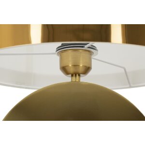 Mauro Ferretti lampada da tavolo Coin E270 Ø 30x53 cm bianco oro