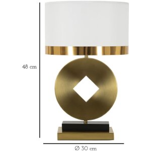 Mauro Ferretti lampada da tavolo Coin E270 Ø 30x53 cm bianco oro