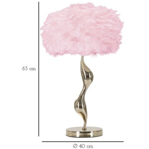 Mauro Ferretti lampada da tavolo slim E27 Ø 40x63 cm oro rosa