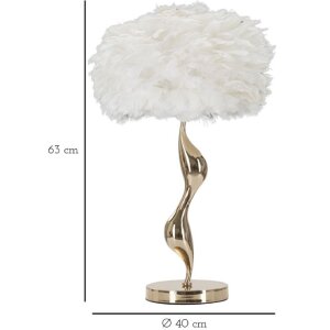 Mauro Ferretti lampada da tavolo slim E27 Ø 40x63 cm oro bianco