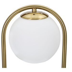 Mauro Ferretti lampada da tavolo Glamy Arc E14 Ø 21x47 cm bianco oro
