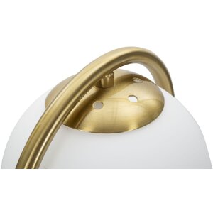 Mauro Ferretti lampada da tavolo Glamy Arc E14 Ø 21x47 cm bianco oro