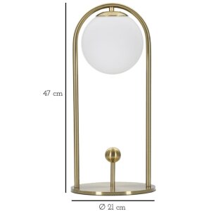 Mauro Ferretti lampada da tavolo Glamy Arc E14 Ø 21x47 cm bianco oro