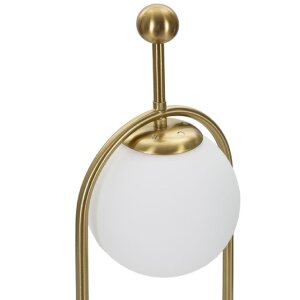 Mauro Ferretti lampada da tavolo Glamy Arc E14 Ø 21x50 cm oro bianco