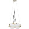 Mauro Ferretti plafoniera Japan quadrata 4 luci E27 45x45x20 cm oro bianco