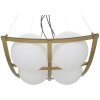Mauro Ferretti plafoniera Japan quadrata 4 luci E27 45x45x20 cm oro bianco