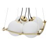 Mauro Ferretti plafoniera Japan quadrata 4 luci E27 45x45x20 cm oro bianco
