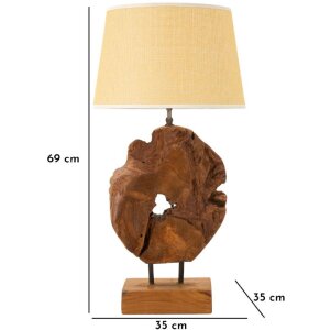 Mauro Ferretti lampada da tavolo Kepala E27 Ø 35x69 cm marrone