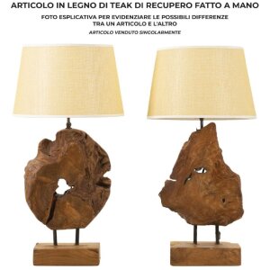 Mauro Ferretti lampada da tavolo Kepala E27 Ø 35x69 cm marrone