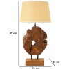 Mauro Ferretti lampada da tavolo Kepala E27 Ø 35x69 cm marrone