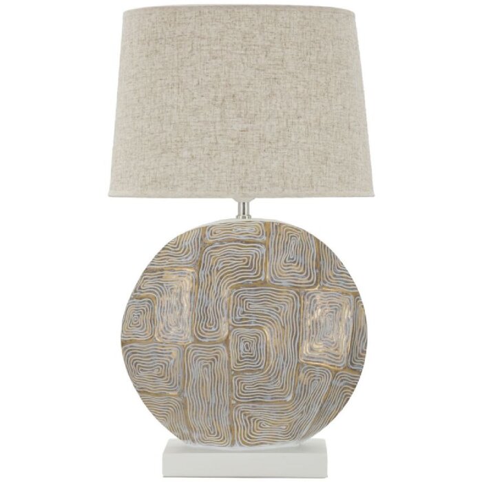 Mauro Ferretti lampada da tavolo Eklipsen E27 Ø 38x64 cm bianco oro