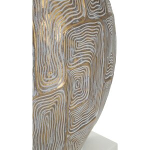 Mauro Ferretti lampada da tavolo Eklipsen E27 Ø 38x64 cm bianco oro