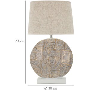 Mauro Ferretti lampada da tavolo Eklipsen E27 Ø 38x64 cm bianco oro